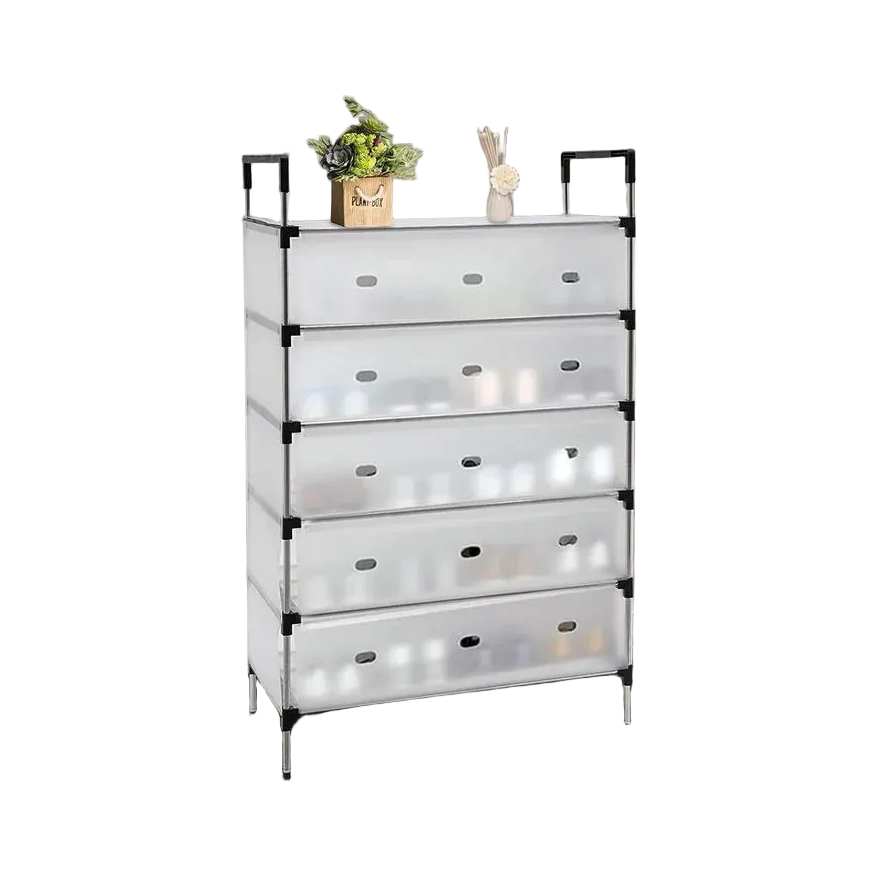 Raft pliabil pentru pantofi cu 5 etaje, design modern, stabil și multifuncțional