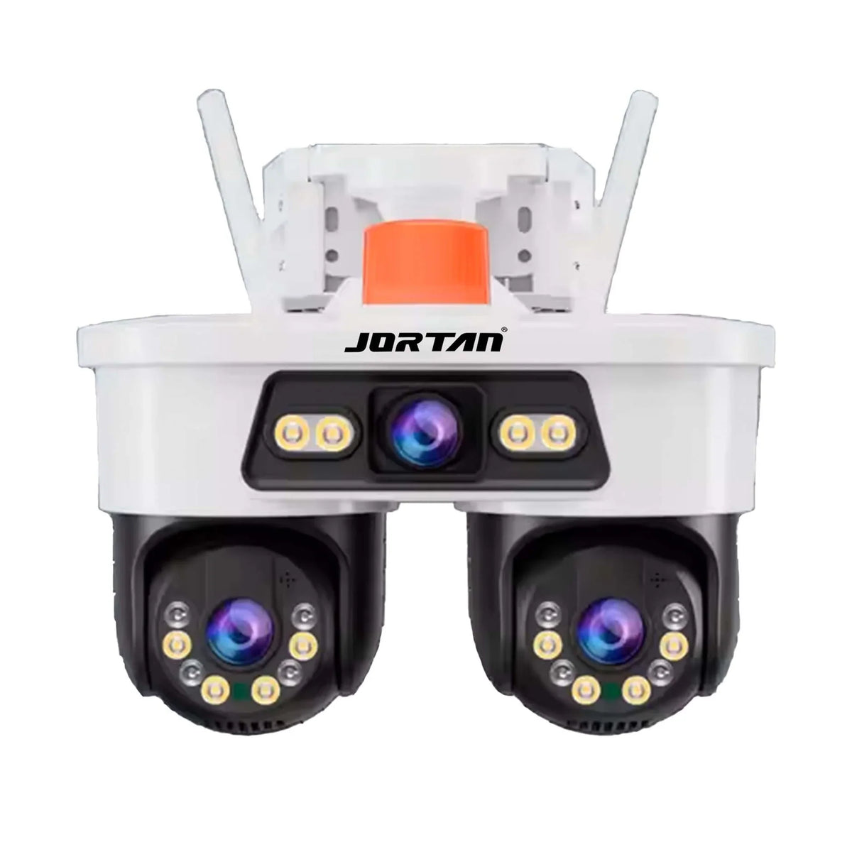 Camera de Supraveghere JORTAN, WiFi, Tripla, 9MP, PTZ 355°, 3 Lentile, IP66, Audio Bidierctional + Card 32GB