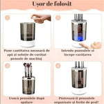 Dispozitiv electric pentru curatarea pensulelor de machiaj, incarcare USB, Alb
