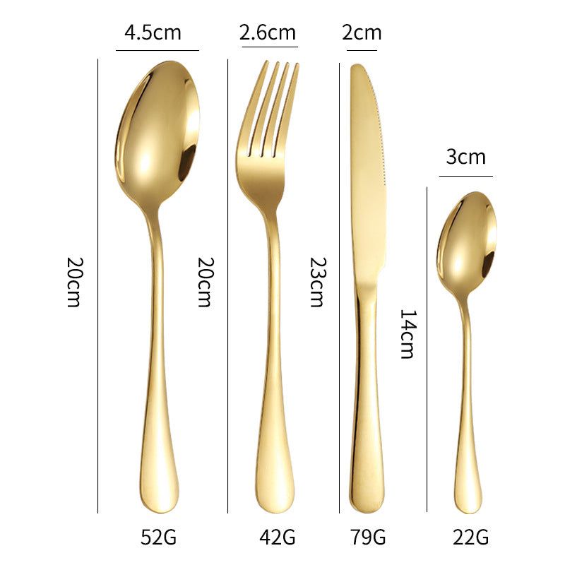 Set tacamuri 24 piese cu suport depozitare, auriu cu rosu