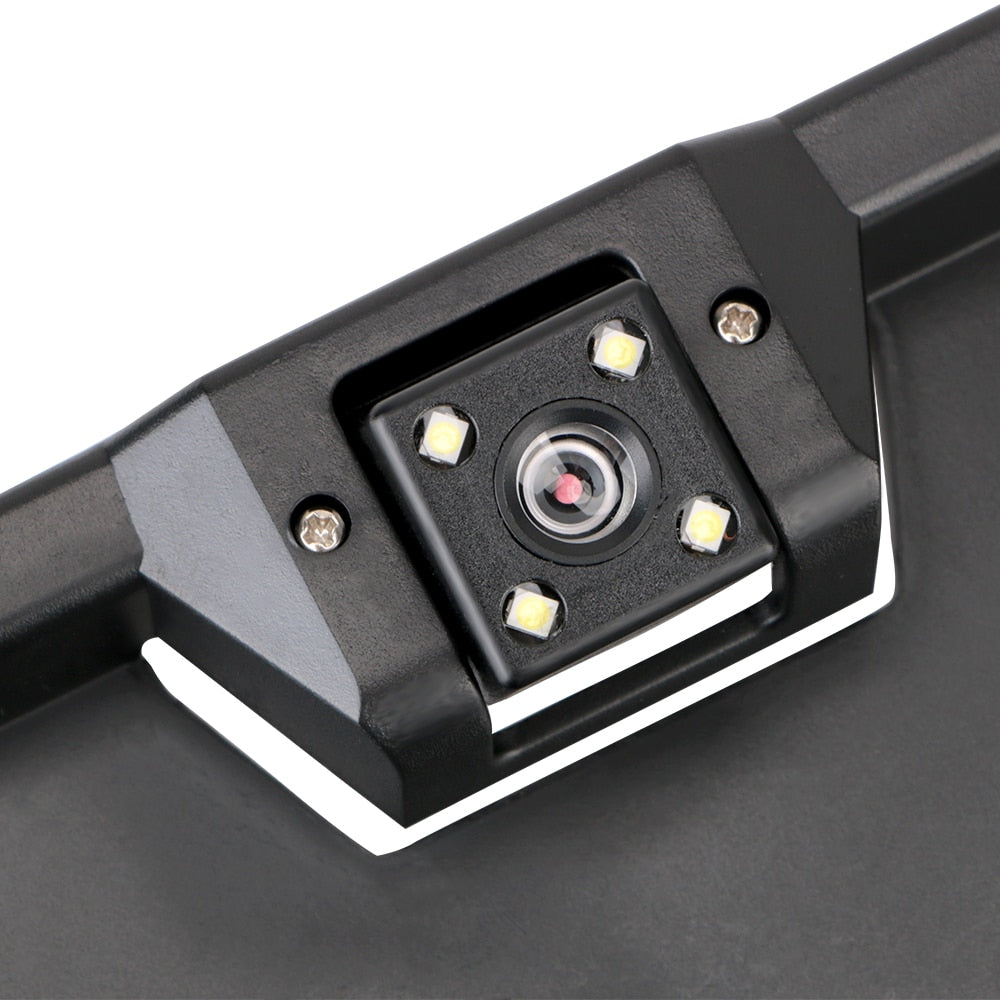 Cameră marșarier cu suport pentru placă + Cameră auto 4K cu vedere nocturnă și monitorizare 24/7