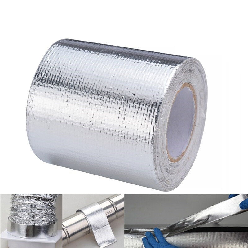 Set 2 x Banda adeziva izolatoare din aluminiu, 10 cm x 5 m