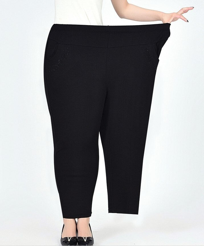 Set 2 x Pantaloni imblaniti, cu buzunare laterale si dorsale- marimi mari
