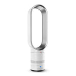 Ventilator fără pale, alb-argintiu, tip coloană, 16 inch, telecomandă inteligentă cu oscilație și temporizator