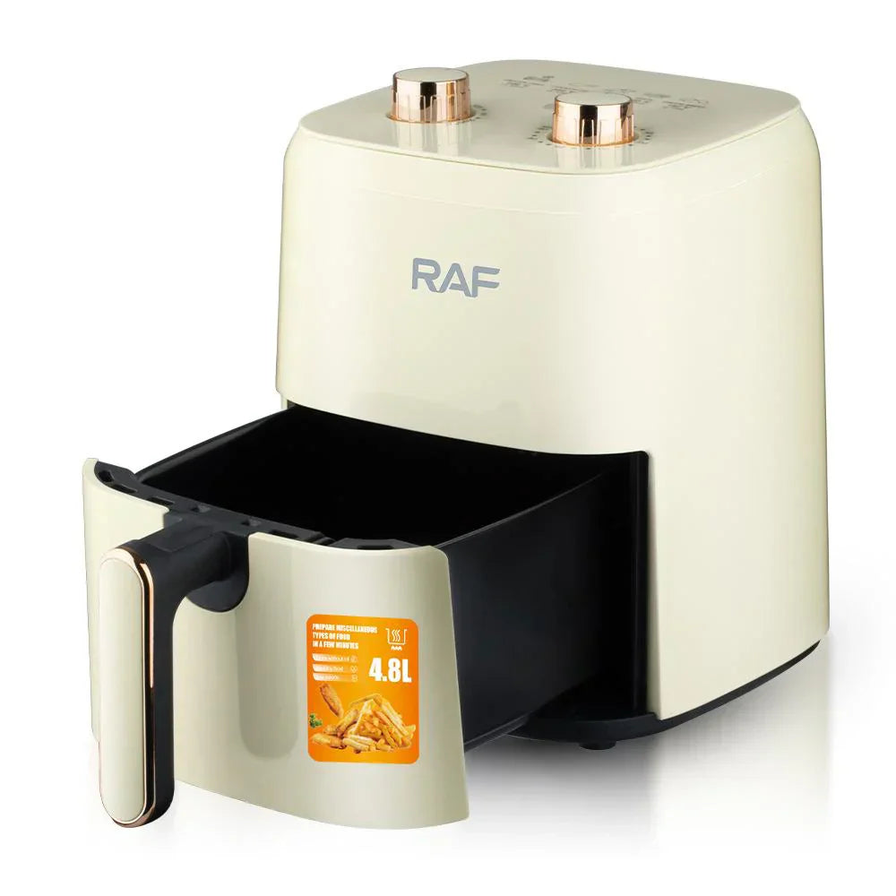 Friteuza Air Fryer RAF R5237 cu aer cald, fără ulei – Capacitate 3L, 12 Programe, 1300W