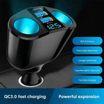 Incarcator Auto G-C14 cu 2 Porturi Bricheta, 2 x USB si 1 x type-C, Putere 66W, Ajustabil si Rotativ, Negru