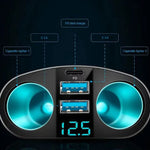 Incarcator Auto G-C14 cu 2 Porturi Bricheta, 2 x USB si 1 x type-C, Putere 66W, Ajustabil si Rotativ, Negru