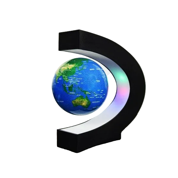 Glob pamantesc plutitor care leviteaza cu suport luminat colorat