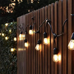 Ghirlanda solara 10 m cu 20 becuri Led Filament incluse, 2W, 3000K, IP65 lumina calda