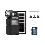 Kit Solar Profesional Cclamp 810, Acumulator, Bluetooth, 3 Becuri, Mp3