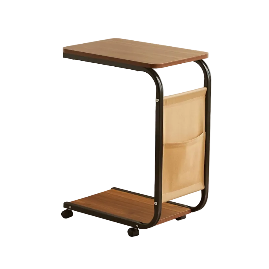 Masa de colt multifunctionala cu raft pentru carti, design modern si practic