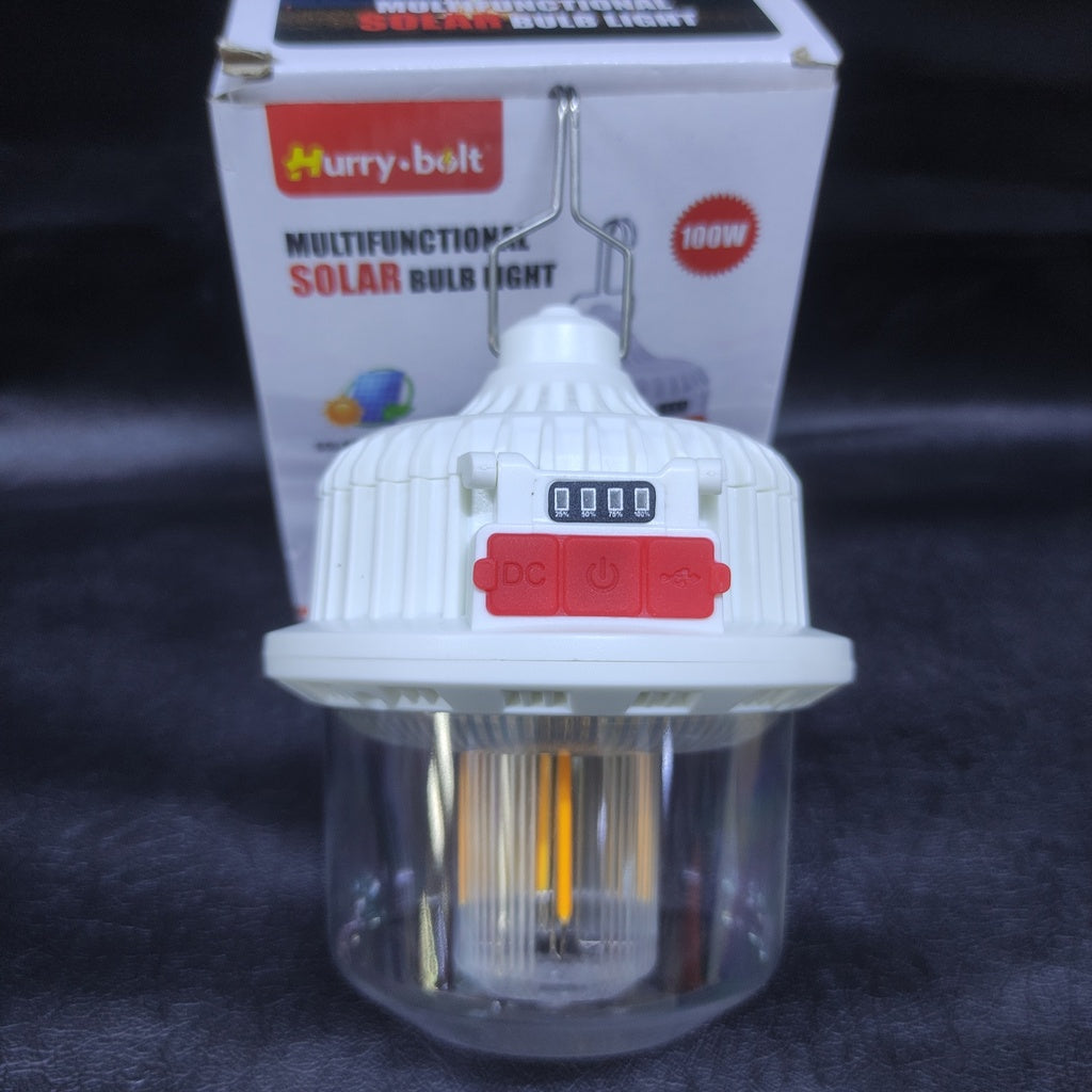 Set 2 x Lampă solară de camping reîncărcabilă, 100W, rezistenta la intemperii