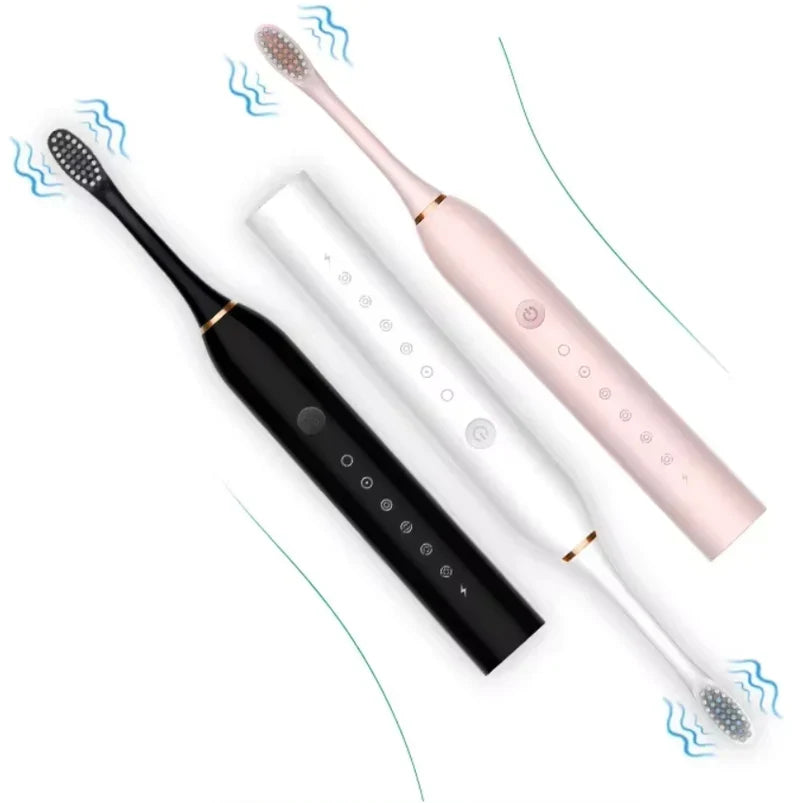 Pachet Minge Zburătoare LED Tip Dronă + Periuță de Dinți Electrică, 6 Moduri de Periaj, Încărcare USB
