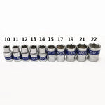 Set 12 Piese Cheie cu Clichet 1/2" Capete Chei Tubulare 10-22mm