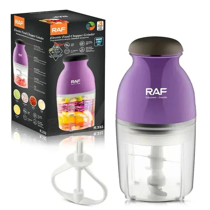 Robot de bucătărie 2 în 1 RAF-332, tocător de legume și mixer, 250W, 1L