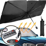 PACHET Prelungitor cu protectie si indicator analogic pentru voltaj + Parasolar pliabil tip umbrela pentru parbrizul masinii