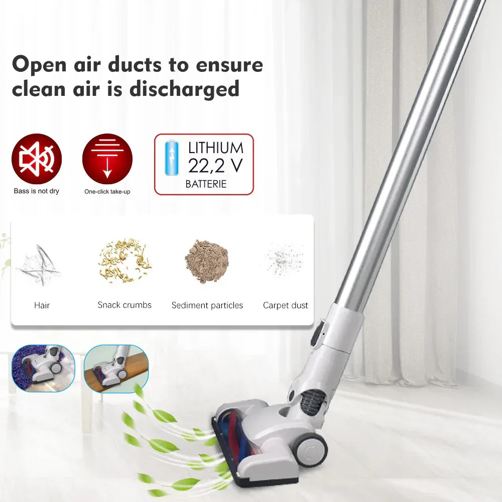 Aspirator Vertical RAF R8669 - 120W, 2000mAh, Lumini LED, Fara fir