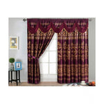 Set 2 draperii Jacquard, 300 x 250, Bordo