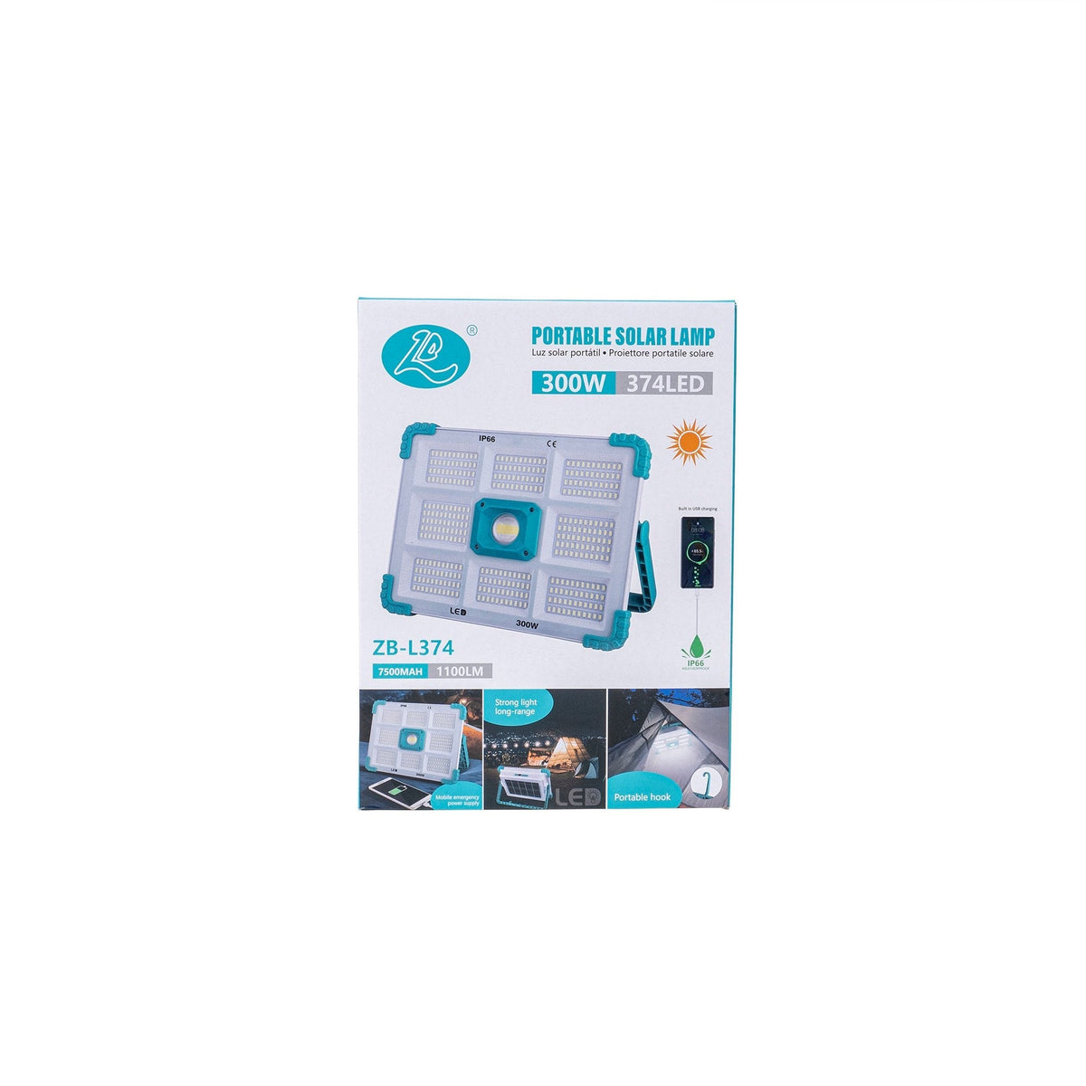 Proiector LED cu incarcare solara si USB, panou incorporabil, diferite variante de putere