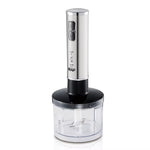 Blender RAF R3007, 4 in 1, 1600W, cu recipient de 500ml, vas de 600ml, tel si lame din otel, 2 viteze, argintiu-negru
