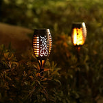 Set 8 x Lampa solara tip torta cu efect flacara 51.5 cm