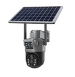 Camera De Supraveghere Cu Panou Solar,4G,Senzor De Miscare,Lentile Duble,4G HD 8MP + CARD 32GB CADOU