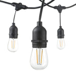 Ghirlanda solara 10 m cu 20 becuri Led Filament incluse, 2W, 3000K, IP65 lumina calda