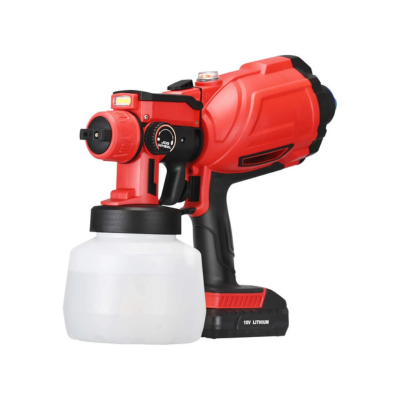Pistol de vopsit electric 210W cu 3 moduri pulverizare, rezervor 1000ml, 2 baterii 4Ah incluse
