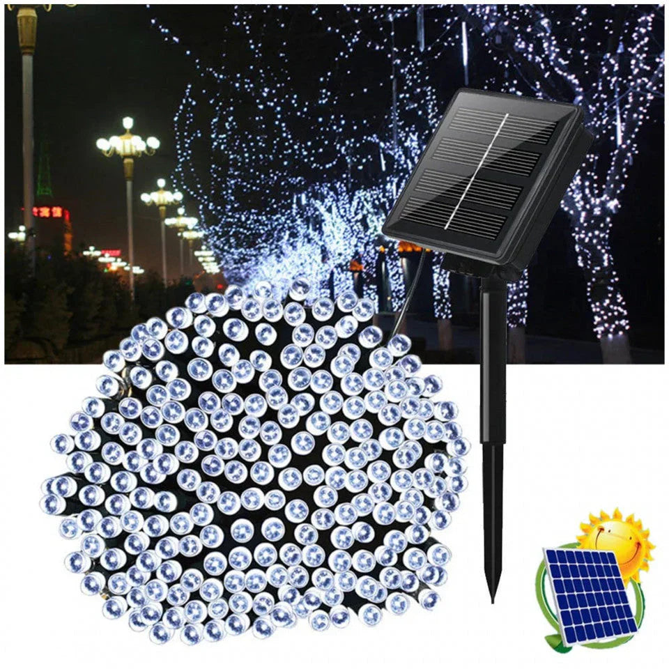 Set 3 x Instalatie solara 100 LED - diferite culori