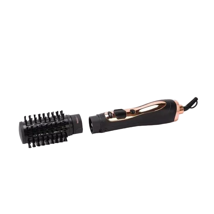 Perie rotativa RAF R598, 1000W, perie detasabila, jet cu aer rece, 2 trepte de temperatura, negru-auriu