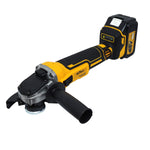 Polizor unghiular cu 2 acumulatori, Brushless, 48 V, 5 Ah, Diametru disc 125 mm, 8100 Rpm, Galben
