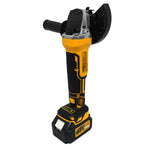 Polizor unghiular cu 2 acumulatori, Brushless, 48 V, 5 Ah, Diametru disc 125 mm, 8100 Rpm, Galben