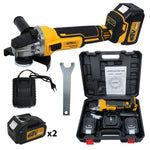 Polizor unghiular cu 2 acumulatori, Brushless, 48 V, 5 Ah, Diametru disc 125 mm, 8100 Rpm, Galben