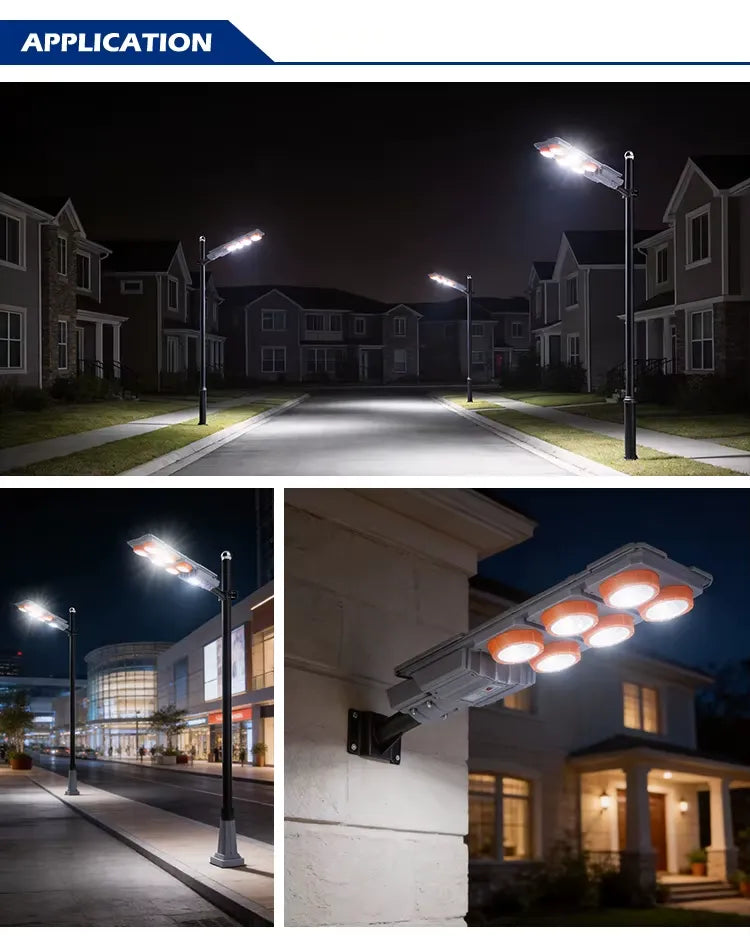 Proiector Solar LED Exterior cu Senzor, 600W, Lampa Solara Puternica pentru Curte, Gradina, Alei, Iluminat Exterior IP65
