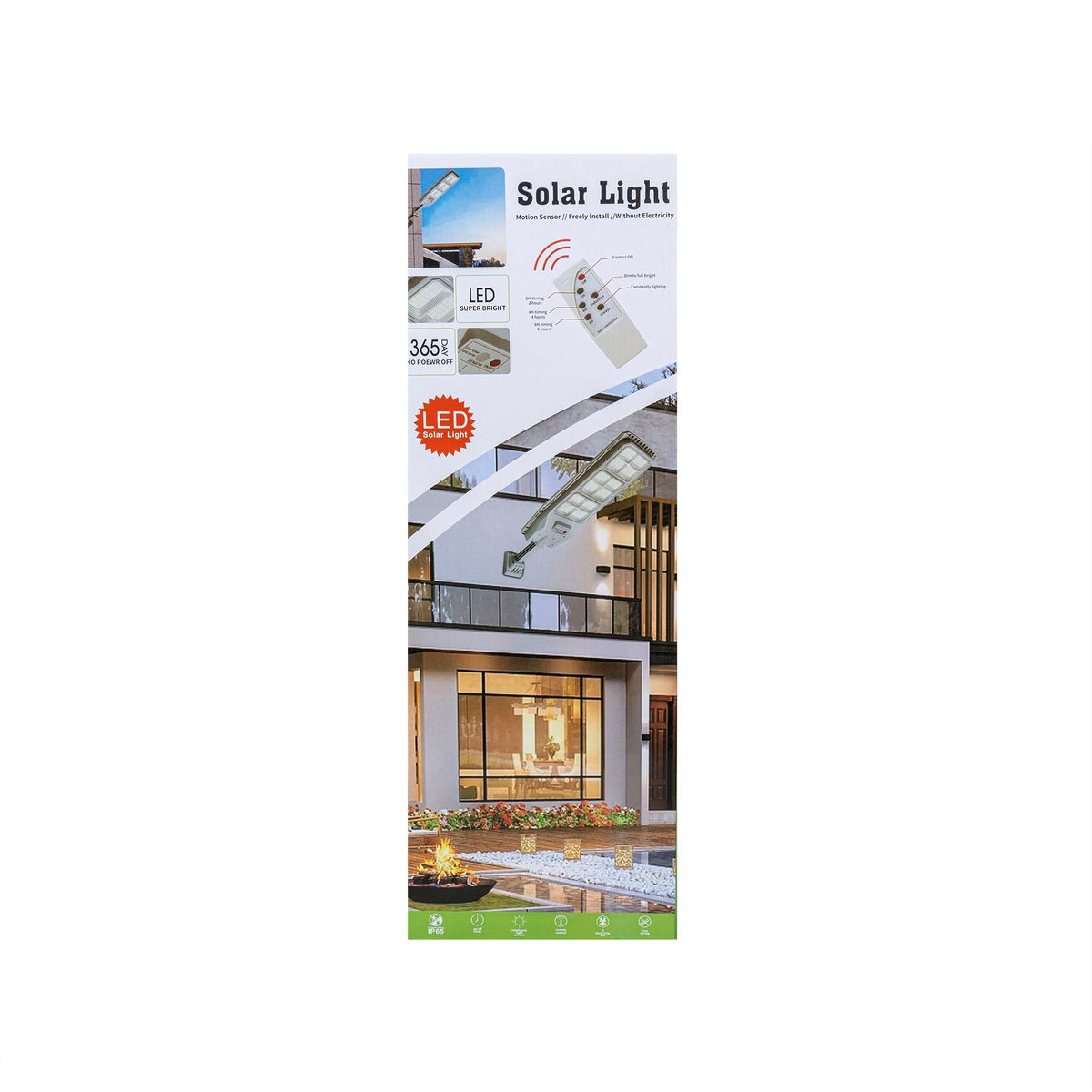 Set 2 x Lampa solara cu telecomanda si suport, 300W, senzor de miscare, 12 cadrane, 108 LED-uri, 6000k