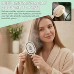 1+1 CADOU Perie electrica pentru par, nano-mist, lumina rosie, detangling anti-static, rezervor 10 ml, reincarcabila USB-C, alb