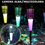 Set 6 x Lampa Solara Decorativ Pentru Curte Si Gradina, De Exterior, Cu Tarus
