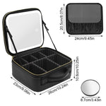Portfard impermeabil, compartiment ajustabil, cu LED, negru