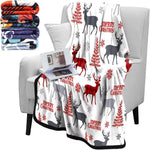 Set 2 x Patura flanel Christmas, 150x200cm, model fulgi de zapada, multicolor