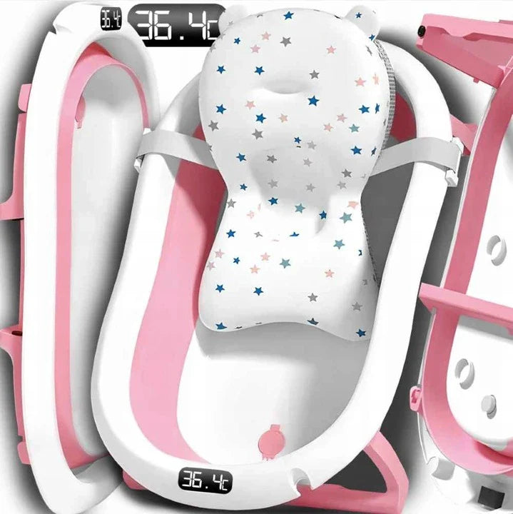 Set Cada Cu Termometru Si Perna, Sticla, Termometru Incorporat, Elemente Antiderapante, Fund Ergonomic, 80 Cm X 45 Cm X 25 Cm