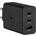 1+1 CADOU Încărcător Rapid 65W PD, Tehnologie GaN, 2x USB-C, 1x USB-A, Super Fast Charging, Cablu USB-C Inclus – Negru