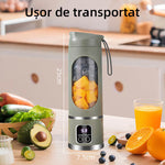 Mini Blender Electric, Portabil si Multifunctional, 12 lame din otel, Fara BPA, Capacitate 450ml
