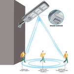 Set 2 x Lampa solara cu telecomanda si suport, 300W, senzor de miscare, 12 cadrane, 108 LED-uri, 6000k