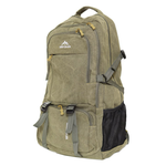 Rucsac munte/drumetie, kaki, 5 compartimente, material textil, 45 l, 60x35x20 cm