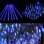Instalatie cu efect de turturi curgatori LED, efect de ninsoare, albastru