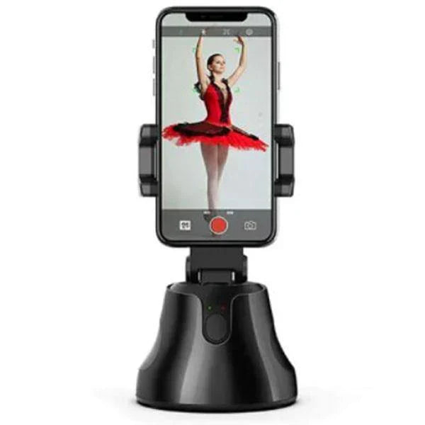 PACHET Suport rotativ telefon, Robot cameraman Bluetooth cu recunoastere faciala + Suport auto multifunctional 4-in-1 + Parasolar pliabil tip umbrela pentru parbrizul masinii