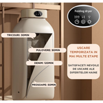 Uscator de rufe electric incorporabil 10Kg control touch screen pliabil protectie supraincalzire