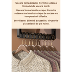 Uscator de rufe electric incorporabil 10Kg control touch screen pliabil protectie supraincalzire