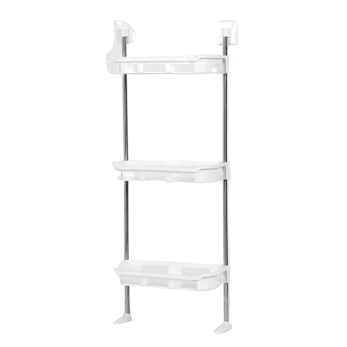 Set 2x Suport multifunctional, cu 3 polite, pentru depozitare, pentru baie sau bucatarie