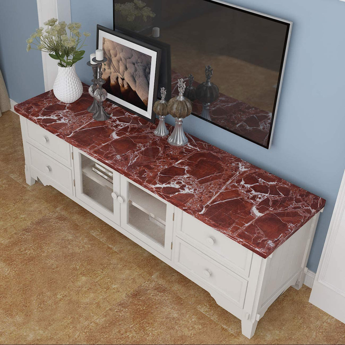 Set 3 x Folie autoadeziva, imitatie marmura 60 x 300 cm, Maro